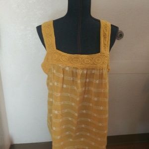 Old Navy Yellow Flowy Tank Top